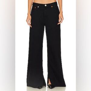 RE/DONE Low Rider Loose Jeans in Black Flow